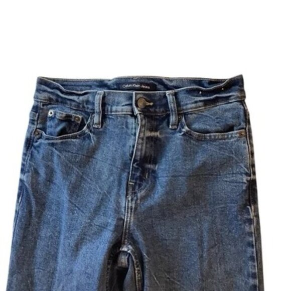 Calvin Klein High Rise Straight Denim Jeans Medium Wash Women’s Size 27 - Picture 4 of 9